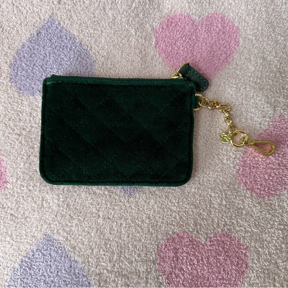 Stoney Clover Lane Emerald Velvet Keychain Wallet - Picture 2 of 3